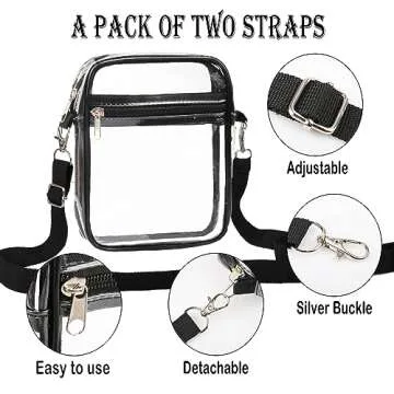 WEDDINGHELPER Clear Crossbody Bag for Festivals & Sports