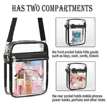WEDDINGHELPER Clear Crossbody Bag for Festivals & Sports