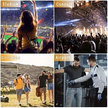 WEDDINGHELPER Clear Crossbody Bag for Festivals & Sports