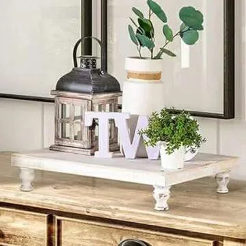 Rustic Wooden Riser Decorative Pedestal Stand for Home