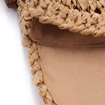 Surell Straw Handbag - Small & Lightweight Summer Beach Bag for Women - Hands Free Waist Bag - Handwoven Bohemian Style Beach Bag for Parties & Casual Summer Events - Fanny Pack