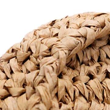 Surell Straw Handbag - Small & Lightweight Summer Beach Bag for Women - Hands Free Waist Bag - Handwoven Bohemian Style Beach Bag for Parties & Casual Summer Events - Fanny Pack