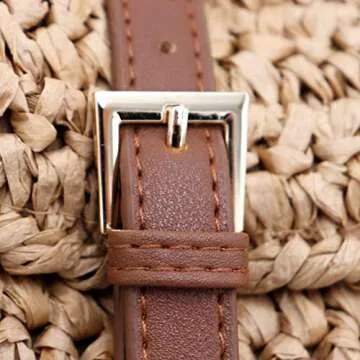 Surell Straw Handbag - Small & Lightweight Summer Beach Bag for Women - Hands Free Waist Bag - Handwoven Bohemian Style Beach Bag for Parties & Casual Summer Events - Fanny Pack