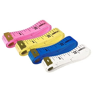GDMINLO 4 Pack Soft Tape Measure Double Scale Body Sewing Flexible Tailor Craft Vinyl Ruler for Weig...