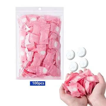 GallenJM100 Pieces Mini Compressed Towel Disposable Face Compressed Towels Super Soft and Easy to Carry, Suitable for Traveling, Family, Camping, Outdoor Activities