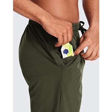CRZ YOGA Men's Workout Shorts - 9'' Quick Dry & Pockets