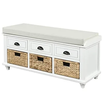 SOFTSEA Stylish Storage Bench for Entryway and Living Room