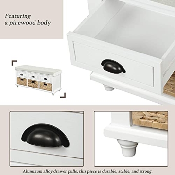 SOFTSEA Stylish Storage Bench for Entryway and Living Room