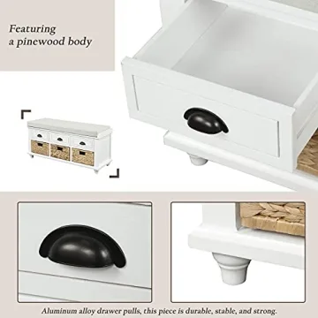 SOFTSEA Stylish Storage Bench for Entryway and Living Room