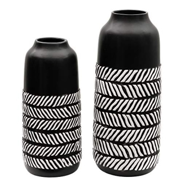 TERESA'S COLLECTIONS Black and White Decorative Vases