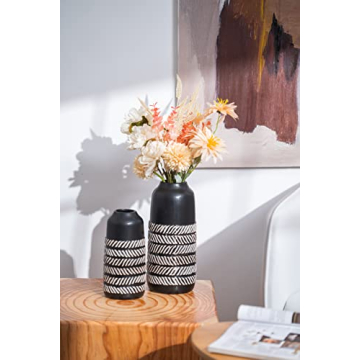TERESA'S COLLECTIONS Black and White Decorative Vases