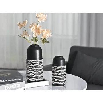 TERESA'S COLLECTIONS Black and White Decorative Vases