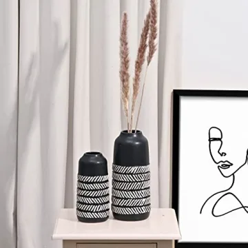 TERESA'S COLLECTIONS Black and White Decorative Vases