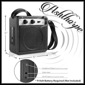 Ashthorpe 30-inch Beginner Electric Guitar Kit with Amplifier (Pink), Basic Starter Package w/Gig Bag, Strings, Strap, Picks