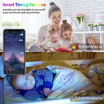 ehomful 65.6ft Led Strip Lights App Control Music RGB 5050 Color Changing Smart Light Strip Kit for Bedroom,Room,Apartment,Kitchen