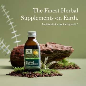 Gaia Herbs Bronchial Wellness Syrup - Immune Support Supplement to Help Maintain Lung Health and Help Provide Comfort for Occasional Sore Throat - 5.4 Fl Oz (Up to 32-Day Supply)