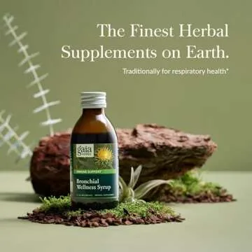Gaia Herbs Bronchial Wellness Syrup - Immune Support Supplement to Help Maintain Lung Health and Help Provide Comfort for Occasional Sore Throat - 5.4 Fl Oz (Up to 32-Day Supply)