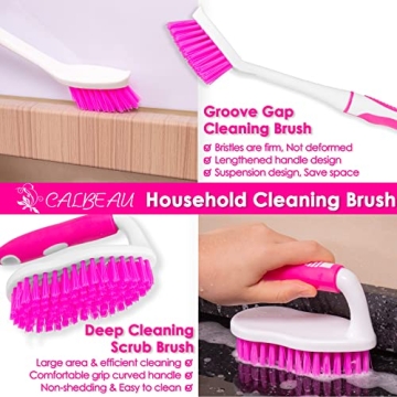 20Pcs Pink Kitchen Cleaning Brushes Set for Ladies