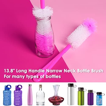 20Pcs Pink Kitchen Cleaning Brushes Set for Ladies