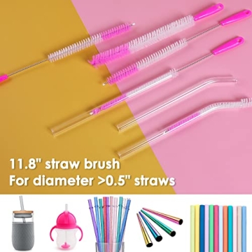 20Pcs Pink Kitchen Cleaning Brushes Set for Ladies