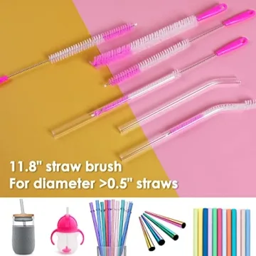 20Pcs Pink Kitchen Cleaning Brushes Set for Ladies