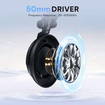 MAONO 50MM Drivers Studio Headphones AU-MH601 Over Ear Stereo Monitor Closed Back Headphones for Mus...