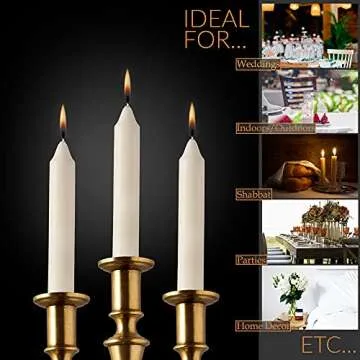 Spaas Ivory Candlesticks - Elegant 6" Taper Candles