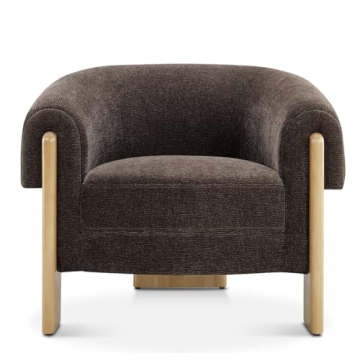 CHERS Mid-Century Modern Accent Chair, Upholstered Vintage Living Room Chairs with Wood Legs, Luxury...
