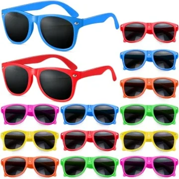 GINMIC Kids Sunglasses 12Pack Neon Party Favors for Kids