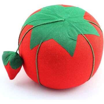 bouti1583 Tomato Shaped Needle Pin Cushion Set for Sewing