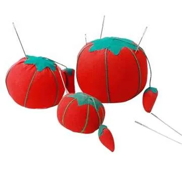 bouti1583 Tomato Shaped Needle Pin Cushion Set for Sewing