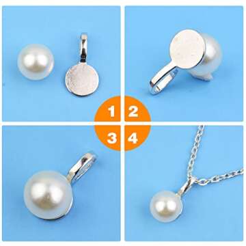 Aylifu 100pcs Silver Glue-on Flat Pad Bails Pendants Charms Connector Hanger for DIY Necklace Earrings Jewelry Making Accessories, 18 mm x 9 mm