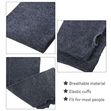 SATINIOR 6 Pairs Long Fingerless Gloves for Women Knit Thigh High Striped Arm Warmer Thumb Hole Stretchy Gloves(Multi-color)