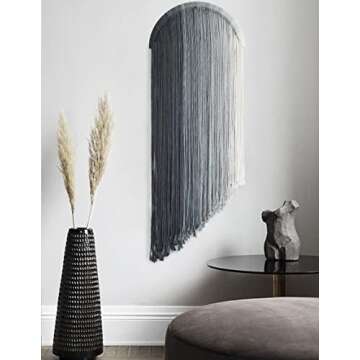 Macrame Wall Hanging Dip Dyed Macrame Wall Decor for Living Room Bedroom Boho Wall Decor 20"