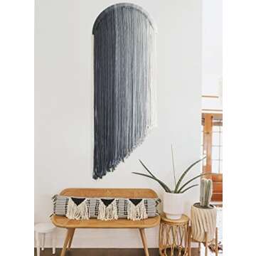 Macrame Wall Hanging Dip Dyed Macrame Wall Decor for Living Room Bedroom Boho Wall Decor 20"