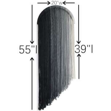 Macrame Wall Hanging Dip Dyed Macrame Wall Decor for Living Room Bedroom Boho Wall Decor 20"