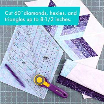 Creative Grids 60 Degree Diamond Ruler - CGR60DIA