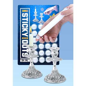 Ner Mitzvah Candle Sticky Dots for Perfect Candle Stability