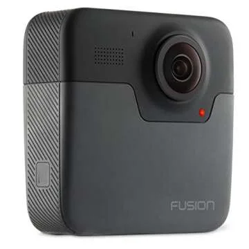 GoPro Fusion - 360 Waterproof Digital VR Camera with Spherical 5.2K HD Video 18MP Photos, Bundle Kit with Extra GoPro Rechargeable Battery + 2 Pack SanDisk 32GB Extreme MicroSD Memory Card