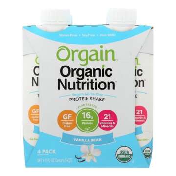 Orgain Organicain Shake Sweet Vanilla Bean Vegan, 3.23 lb