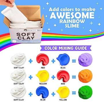 Original Stationery Soft Clay for Slime Making, Moldable Modeling Clay for Kids, Add to Glue and Shaving Foam for Butter Slimes, 1.3 Lbs/600g, Fun Easter and Birthday Gift, Slime Mix Ins Supplies