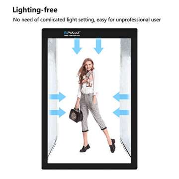 PULUZ Photo Studio Light Box Portable 200 X 120 X 80cm Light Tent LED 5500K Mini 240W Photography Studio Tent Kit with 1 Removable White Backdrop