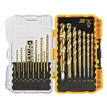 21-Piece DEWALT Titanium Nitride Drill Bit Set for Precision Drilling