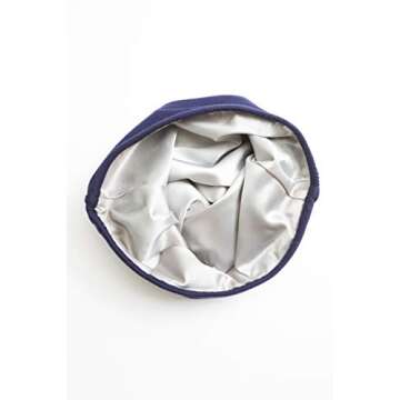 Grace Eleyae GE Sleep Cap | Slap Silky Adjustable Cap Stylish Premium Quality Beanie Hat Head Cover for Curly Hair Women Soft & Smooth One Size Fits All (Navy Blue)