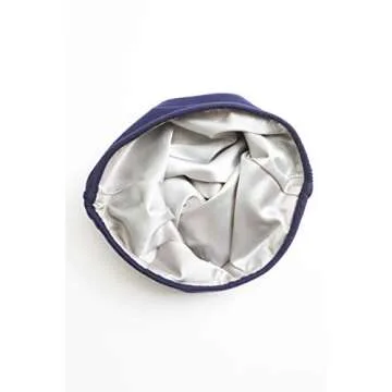 Grace Eleyae GE Sleep Cap | Slap Silky Adjustable Cap Stylish Premium Quality Beanie Hat Head Cover for Curly Hair Women Soft & Smooth One Size Fits All (Navy Blue)