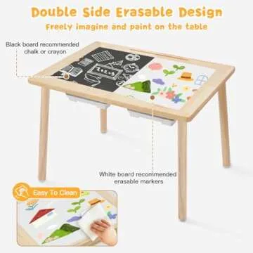 Frogprin Upgrade Sensory Table for Toddlers, Kids Table with 2 Large Storage Bins 7 Sand Toys Play Sand Table Activity Table Indoor/Outdoor for Boys Girls Gift (Oak)