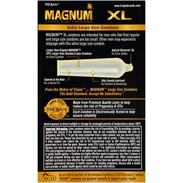Trojan Magnum XL Large Size Condoms for Comfortable Protection