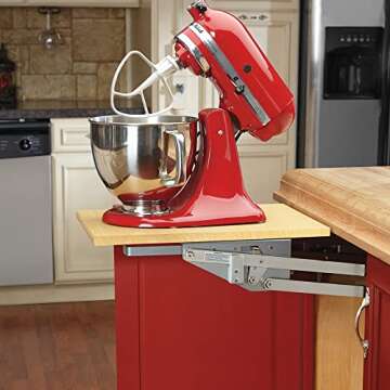 Rev-A-Shelf Kitchen Cabinet Spring Loaded Mixer and Appliance Lift Assist Mechanism for Small Kitche...