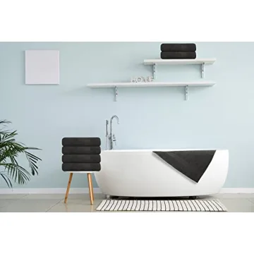 TEXCRAFT Premium Bath Towel Set - 100% Cotton, 6 Pack