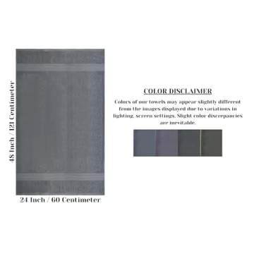 TEXCRAFT Premium Bath Towel Set - 100% Cotton, 6 Pack